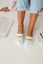 Sieviešu Microstop zeķes no kokvilnas Limoncello White