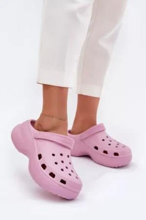 Sieviešu putu čības ar masīvu zoli Big Star RR274A120 rozā krāsā