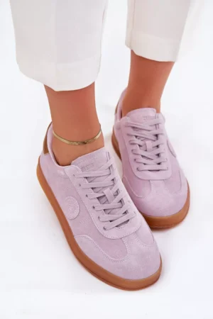 Sieviešu zamšādas sporta kurpes Big Star RR274850 HI-POLY SYSTEM Purple