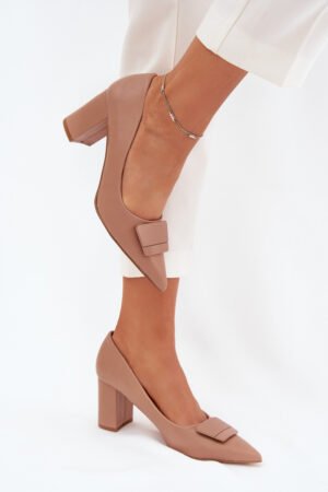 Papēži ar dekoru tumši smilškrāsā Celira