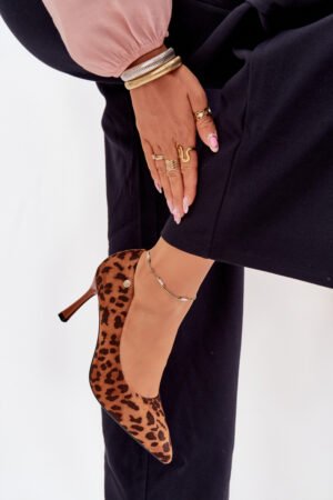 Sieviešu kurpes ar leoparda rakstu Vinceza 62264 Brūnas