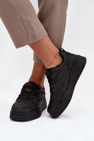 Sieviešu platforma sporta kurpes Big Star SS274589 HI-POLY SYSTEM Melna