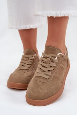 Sieviešu zamšādas sporta kurpes Big Star SS274675 HI-POLY SYSTEM Bēša