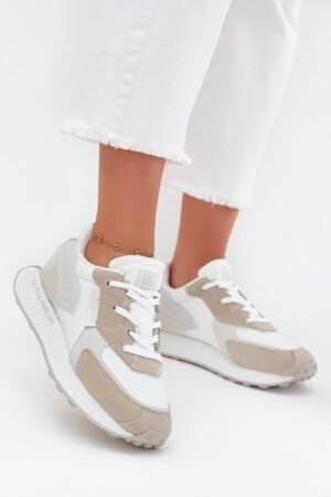 Sieviešu ādas sporta kurpes Big Star OO274563 Hi-Poly System White