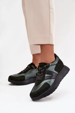 Sieviešu sporta kurpes uz platformas Vinceza 58561 Tumši zaļas