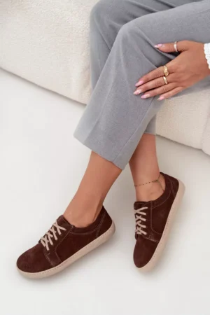 Basketbola apavi no dabiskas zamšādas Zazoo 314 Chocolate