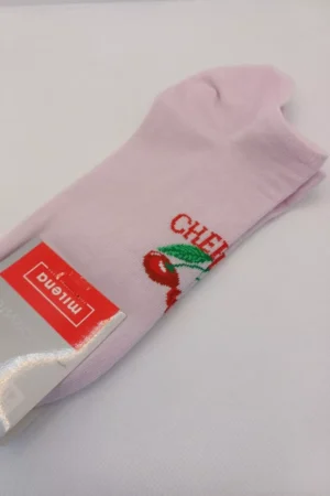 Sieviešu potītes zeķes CHERRIES Rozā