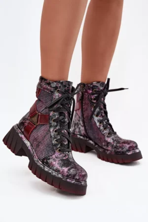 Ādas darba apavi sievietēm Maciejka 07072-23 Bordeaux