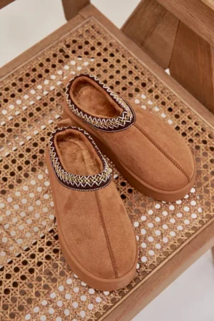 Bērnu un jauniešu sniega zābaki ar izšuvumu uz platforma Camel Jolisse