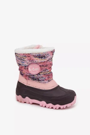 Bērnu meiteņu sniega zābaki ar rāvējslēdzēju Lee Cooper LCJ-25-10-3770 Rozā