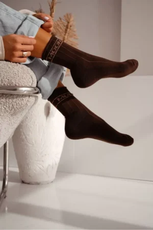 Sieviešu zeķes Pôlfrotte UNIQUE Seamless MOON Chocolate