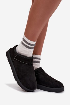 Sieviešu sniega zābaki ar kažokādas oderi, melni Serenne