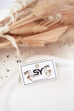 Ziemeļbriežu auskari no ķirurģiskā tērauda