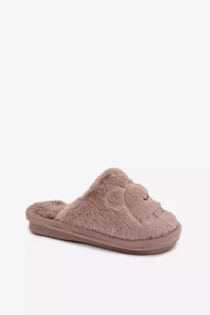 Bērnu čības ar kažokādu Tumši smilškrāsas Norene