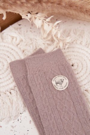 Sieviešu vilnas pelēkas zeķes