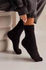 Sieviešu zeķes Frotte Zigzag Black