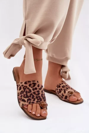 Sieviešu plakanas ekoloģiskās zamšādas leoparda raksta dekoratīvas detaļas Selavine