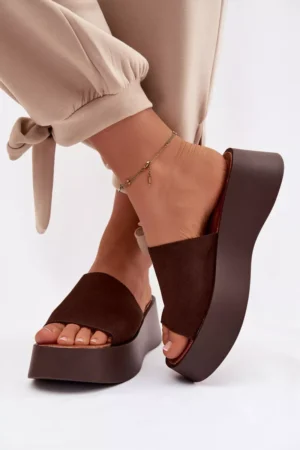Sieviešu platforma sandales Šokolāde Liorisse