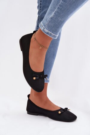 Melna balerīna ar lenti Amelivra