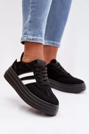 Sieviešu platforma sporta kurpes Black Galleria