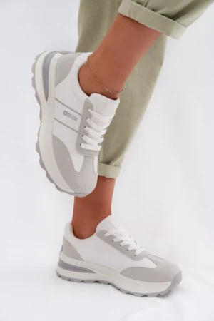 Sieviešu sporta apavi Big Star TT274879 HI-POLY SYSTEM Balts-pelēks