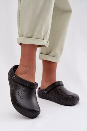 Sieviešu putu Chodaki slīdēšanas kurpes Big Star TT274A084 Melna