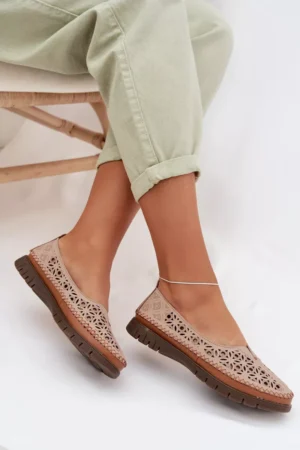 Sieviešu atvērtie plakanie kurpes Sergio Leone SP-006 Rozā