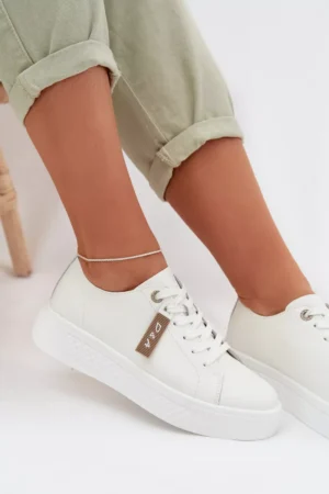 Sieviešu sporta kurpes no dabīgās ādas D&A; GR61-5591 Balts