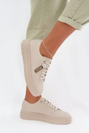 Sieviešu sporta kurpes no īsta āda D&A; GR61-5591 smilškrāsas