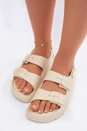 Sieviešu putuplasta platformas sandales BIG STAR SHOES TT274A032 gaiši bēšas
