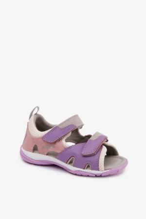 Ādas sandales meitenēm Bartek 84413-85 violetas