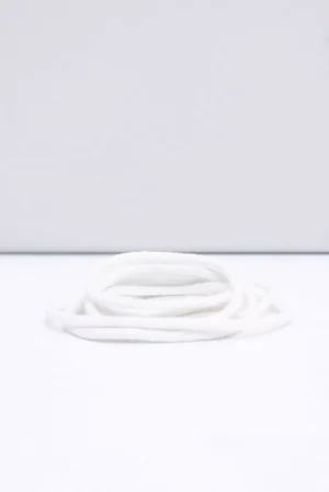 Corbby balti apaļi auklas