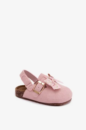 Meiteņu iešļūcenes sandales ar banti Pink Rosella