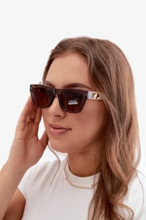 Sieviešu pelēkas saulesbrilles ar UV filtru