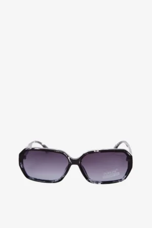 Sieviešu saulesbrilles ar UV filtru, melnas ar marmora rakstu
