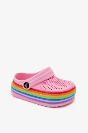 Bērnu putu gumijas iešļūcenes ar krāsainām siksniņām Pink Tansy