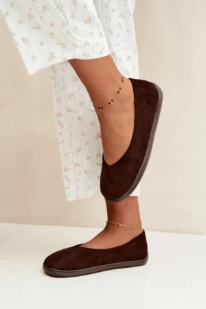 Sieviešu brūnās barefoot balerīnas Hollin