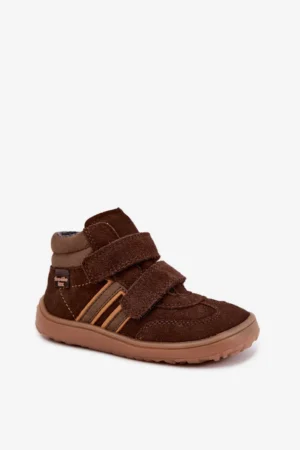 Bērnu barefoot zābaki no dabīgās zamšādas FRODDO G3110285-3, brūni