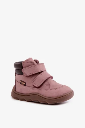 Bērnu ādas barefoot puszābaki FRODDO G2110150-5 Dirty Pink
