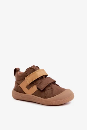Ādas bērnu barefoot mokasīni FRODDO G2130380-2, brūni