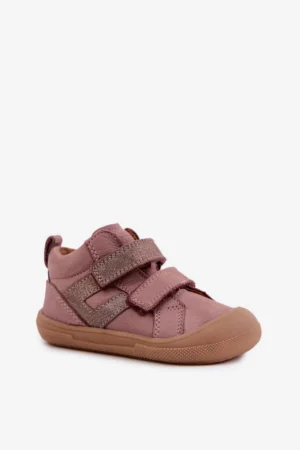 Ādas puszābaki bērniem ar barefoot zoli FRODDO G2130380-3 Dirty Pink