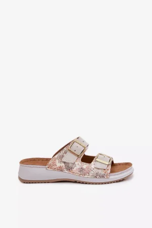 Sieviešu gaiši bēšas iešļūcenes ar sprādzēm Inblu SD000001